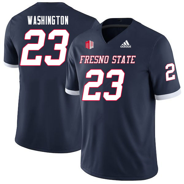 Men #23 Vallee Washington Fresno State Bulldogs College Football Jerseys Sale-Navy